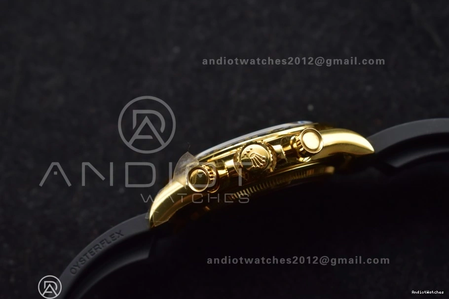 807 Oysterflex SH4131 Daytona 1:1 YG (Weighted) V6 QF on 126518 Black Best Edition Strap Sophisticated Dial 1223